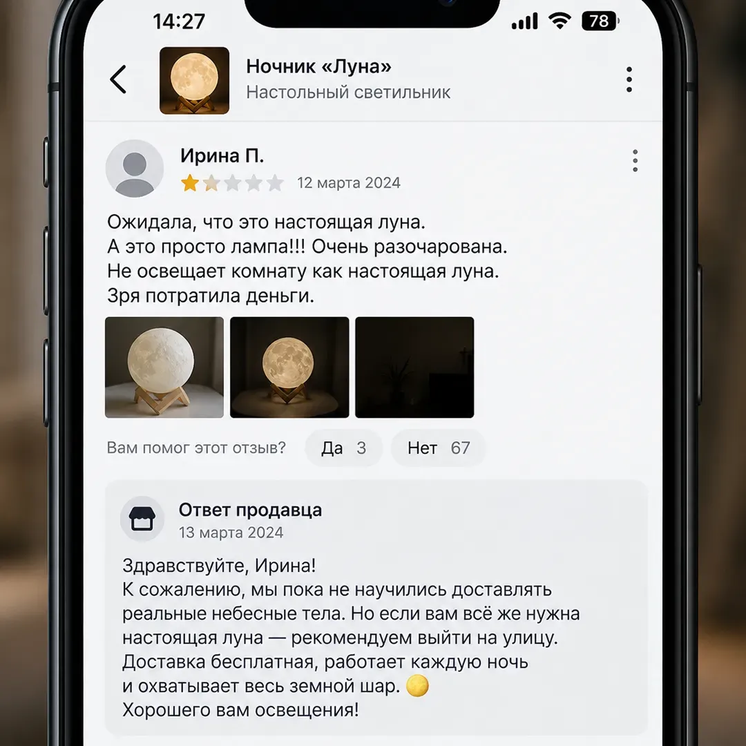 Отзывы не работают, потому что вы их делаете неправильно